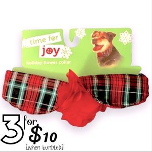 🟣[Petco] NWT Holiday Flower Dog Collar S/M